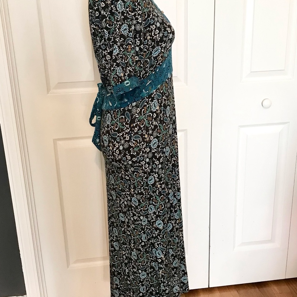 Gently Worn Loft Midi Dress with Back Tie Size M - Picture 4 of 10
